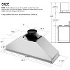 Cesicia 30-in Silver 4-speed 900CFM Insert Range Hood - 4 of 4