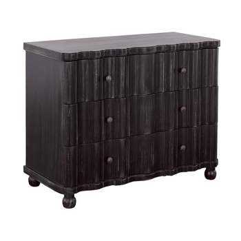 Treasure Trove Accents 3 Drawer Chest Shadowbox Black