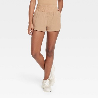 High Waist Shorts - Beige