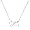 Turandoss S925 Sterling Silver Heart Initial Necklace for Women Girls, Silver Letter Heart Pendant Necklace, Birthday Gifts for Women Girls, 16+3In - 4 of 4