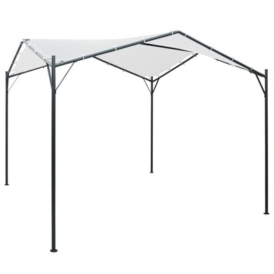vidaXL Gazebo 9.8'x9.8'x8.5' White 0.6 oz/ftÂ²