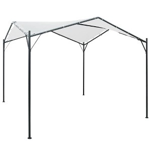 vidaXL Gazebo 9.8'x9.8'x8.5' White 0.6 oz/ftÂ² - 1 of 4