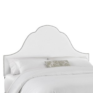 Monaco Nailbutton Headboard - White - Full/Queen - Skyline Furniture