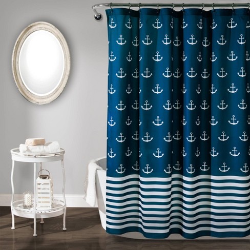 72 X72 Kids Anchor Shower Curtain Single Navy Lush Décor Target