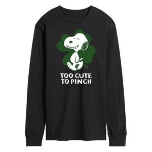 Men's - Peanuts - Too Cute To Pinch Long Sleeve Graphic T-Shirt - 1 of 4
