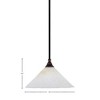 Toltec Lighting Any 1 - Light Pendant in  Black Copper with 12" Gold Ice Shade - 2 of 2