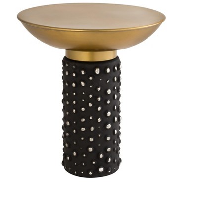 TOV Furniture Blaze Glass and Brass Side Table