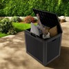 FURNIinspire Deck Boxes 2pcs 30 Gallon Deck Box, Outdoor Storage Boxes, Wicker Storage Deck Box For Patio Furniture, Garden Tools, Black, 21“*22”*17“ - 2 of 4