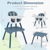 Infans 4 in 1 Baby High Chair Convertible Toddler Table Chair Set w/ PU Cushion - 2 of 4