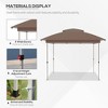 12' x 12' Pop Up Canopy Tent with Netting and Carry Bag, Instant Sun Shelter with 137 sq.ft Shade, Tents for Parties, Height Adjustable, for Outdoor - 4 of 4
