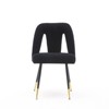 PAGED Modern Dining Chairs Set of 2 Velvet Upholstered Dining Room Chairs with Nailheads and Gold Tipped Black Metal Legs for Living Room - 2 of 4