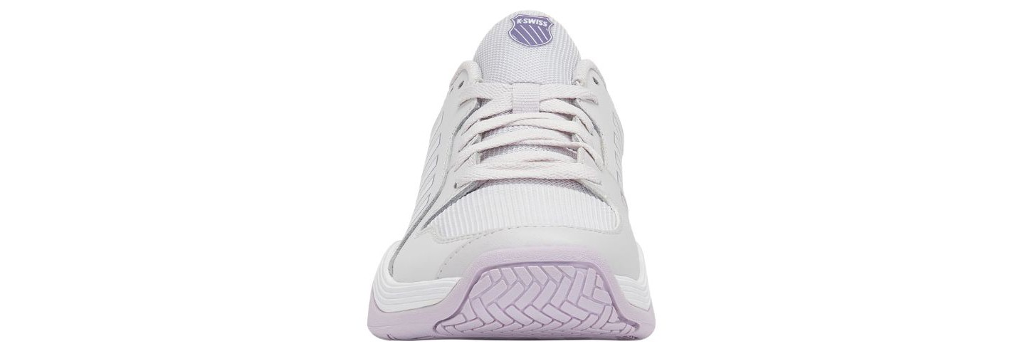 Женские кроссовки K-Swiss Court Express Pickleball Shoe (Nimbus Cloud/White/Purple Haze), цвет: Белый — фото 3