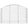 vidaXL Arched Gabion Basket 59.1"x19.7"x31.5"/39.4" Galvanized Iron - 3 of 4