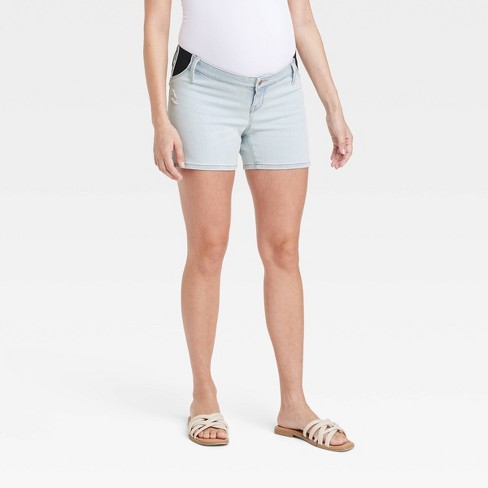 Under Belly Maternity Jean Shorts - Isabel Maternity by Ingrid & Isabel™  Light Wash 8