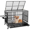 Heavy Duty Dog Crate with Stainless Steel Bowls - 3 of 4