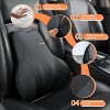 Coverado Leather Lumbar Support Pillow for Office Chair, Cars, Sofa with Detachable Memory Foam Back Support Pillow - 3 of 4