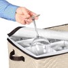 Hold N' Storage - Pack of 2 Sizes Wine Glass Storage with Dividers and Carry Handles. Each Holds 12 Standard Size Glasses up to 10" H - 4 of 4
