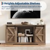Modern TV Stand For TVs Up To 70'', 66" Entertainment Center with 4 Drawers & Sliding Barn Door, Wooden Media Console Table for Living Room Bedroom - 4 of 4