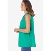 Woman Within Plus Size Embroidered Crewneck Tank - 4 of 4