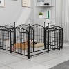 KTMBDW Foldable Dog Playpen for Indoor/Outdoor Metal Dog Pen Pet Fence with Doors, Heavy Duty 28 Inch 8 Panels Dog Pen for Medium Small Dogs - 4 of 4