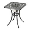 Maggift Patio End Tables, Stylish End Tables for Indoor and Outdoor Use, Ideal for Gardens, Backyard, Special Design, Black, 21"*21"*25" - 2 of 4