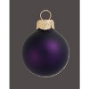 Northlight Matte Finish Glass Christmas Ball Ornaments - 4.75" (120mm) - Purple - 4ct - 2 of 4