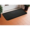 HomeRoots 10" X 48" Gray Synthetic Fiber Striped Outdoor Door Mat - 2 of 4
