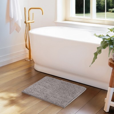 Soft Absorbent Chenille Bath Mat Rug with Anti-Skid Rubber Backing - Becky Cameron