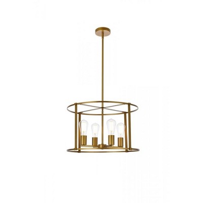 Elegant Lighting Agnys 4 lights pendant in brass