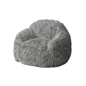 Soft Fluffy Bean Bag Chair for Adults Foam Filled Living Room Bean Bags with Armrest - 1 of 4