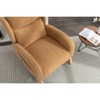 049-Teddy Fabric Rocking Chair With Packet Wood Legs,Khaki - 4 of 4