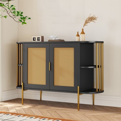 47" Buffet Sideboard Cabinet with Storage, Kitchen Storage Cabinet, Accent Console Table, Coffee Bar Storage Cabinet for Living Room Kitchen