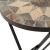 Syemin Patio End Table, Waterproof Portable Patio Small Side Table for Garden, Balcony, Courtyard, Poolside, Patio, Black, 14"*14"*22" - 4 of 4