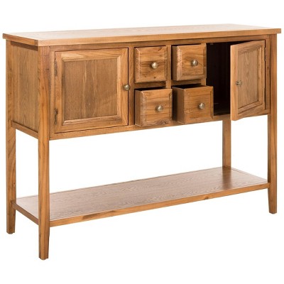 Charlotte 46'' Transitional Brown Oak 4-Drawer Sideboard