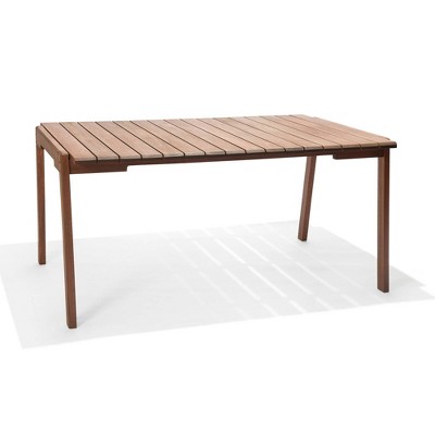 Otero Eucalyptus Wood Rectangle Outdoor Dining Table - Alaterre Furniture