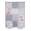 Little Love by NoJo Sweet Deer - Grey, Pink, White 3 Piece Nursery Mini Crib Bedding Set with Comforter, 2 Fitted Mini Crib Sheets - image 2 of 3