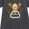 Girls' - Garfield - Tis The Season Graphic Short Sleeve Fleece Dress - 2 of 3