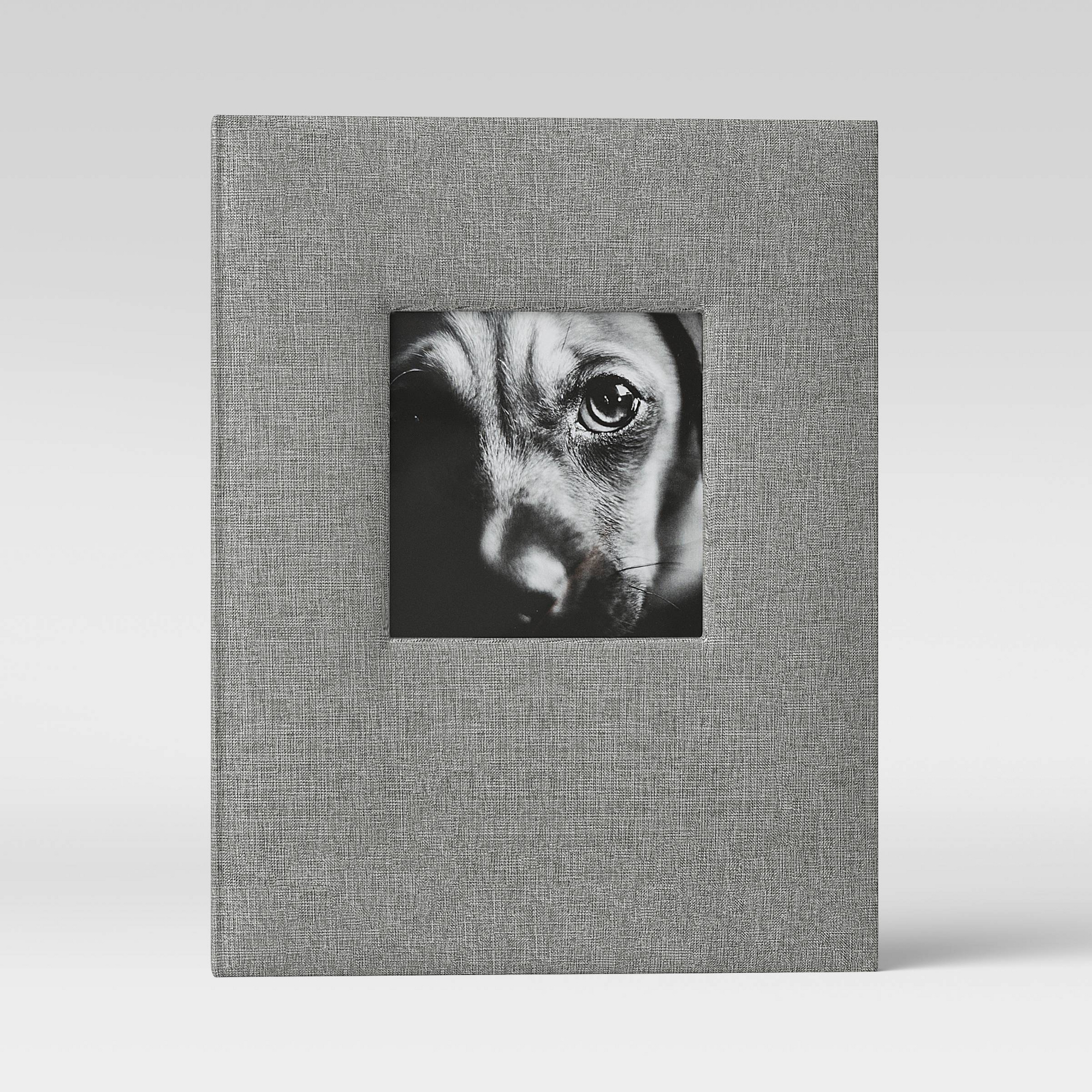7" x 9" Photo Album with Frame Front Gray 2 Per Page - Threshold™