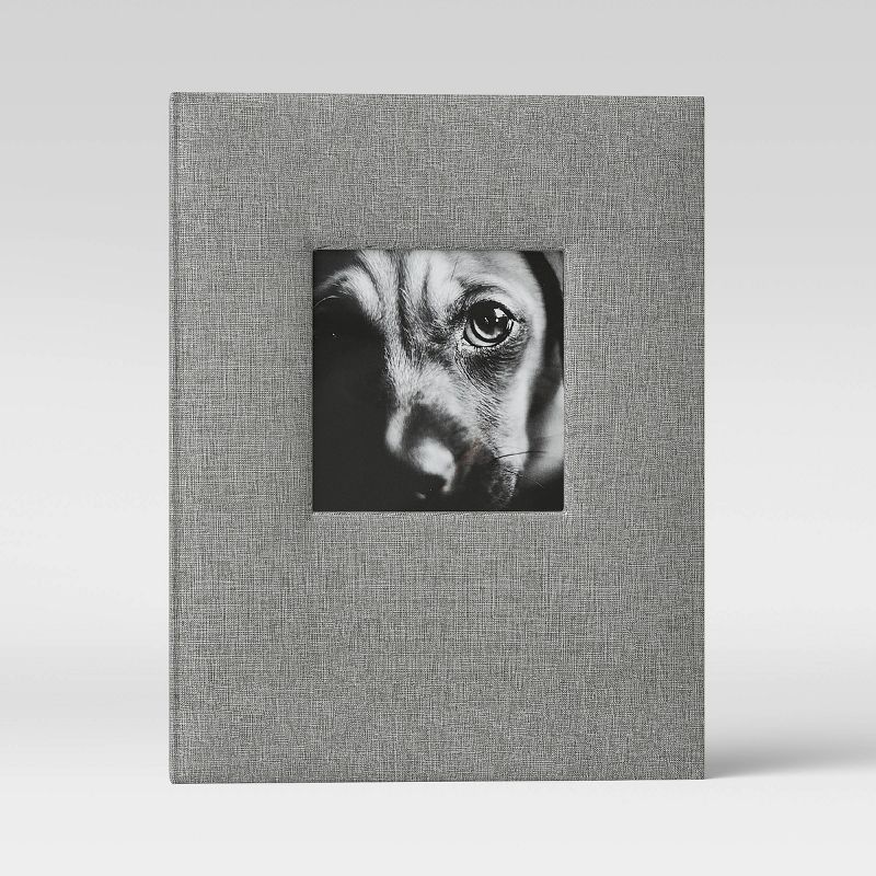 7&#34; x 9&#34; Photo Album with Frame Front Gray 2 Per Page - Threshold&#8482;, 1 of 5