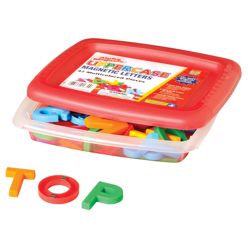 UPC 086002016300 product image for Educational Insights Alpha Magnets - Multicolored Uppercase (42pc) | upcitemdb.com