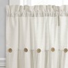 Set of 2 Farmhouse Linen Button Kitchen Curtain Tiers - Lush Décor - 2 of 4