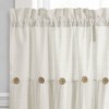 Set of 2 Farmhouse Linen Button Kitchen Curtain Tiers - Lush Décor - image 2 of 4