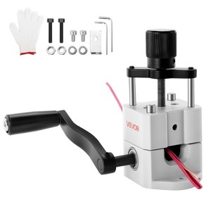 VEVOR Manual Wire Stripping Machine, 0.06-1 in, Portable Copper Stripper with Hand Crank or Drill Powered, 64Mn Quenched Blades,45# Steel Rollers,Gray - 1 of 4