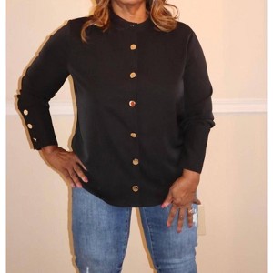 Women's Mara Gold Button Blouse - CEZELE - 1 of 2
