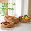 Aoibox Rattan Bread Baskets Set of 3, Round Woven Serving Basket Bowls, Natural Wicker Storage Basket for Kitchen Counter Organizing,Decorative Basket - 2 of 4