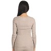 Memoi Women's Organic Cotton Seamless Rib Lace Long Sleeve Top - 3 of 4