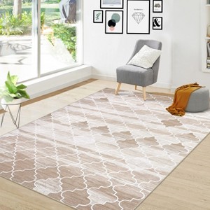 COZONY Washable Low Pile Runner Rug, Non-Slip Geometric Carpet for Kitchen Hallway and Bathroom - 1 of 4
