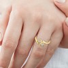 Pompeii3 1/3CT Diamond Two Stone Forever Us Heart Ring in White, Yellow, or Rose Gold - 4 of 4