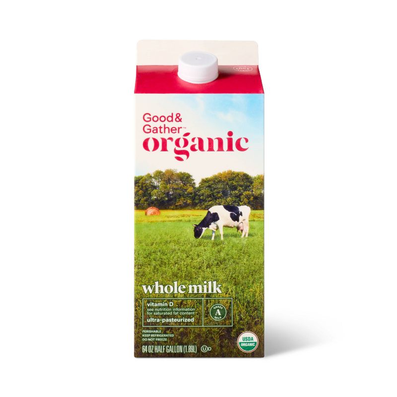 Organic Whole Milk - 0.5gal - Good & Gather&#8482;, 1 of 6