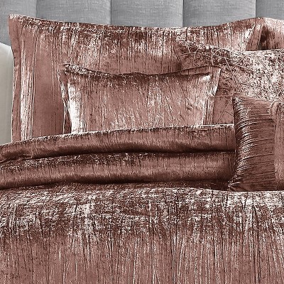 Blush Queen Crinkle Velvet 7-Piece Comforter Set
